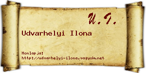 Udvarhelyi Ilona névjegykártya