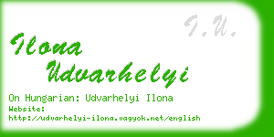 ilona udvarhelyi business card